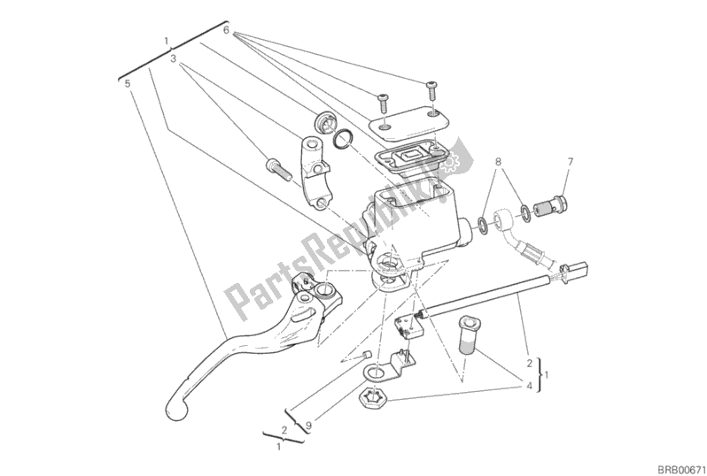 Tutte le parti per il Pompa Freno Anteriore del Ducati Scrambler Desert Sled Thailand USA 803 2019